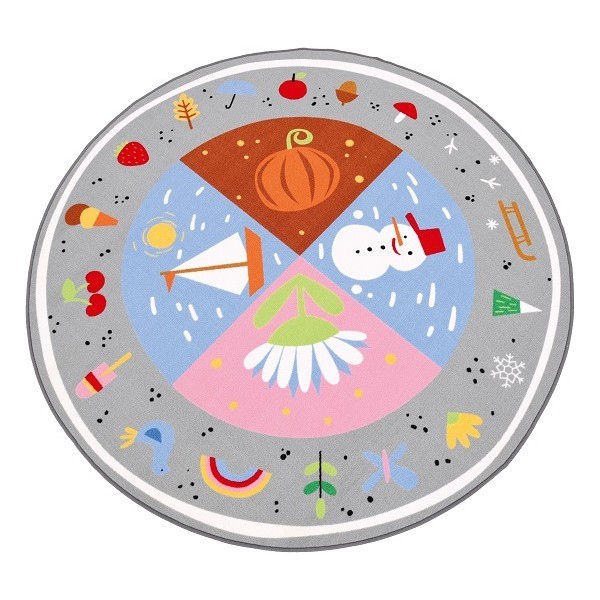 Tapis de regroupement sur le thème des saisons pour les activités en groupe